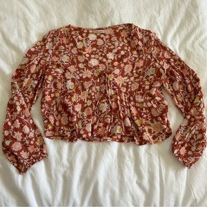 Floral Billabong long sleeve crop top